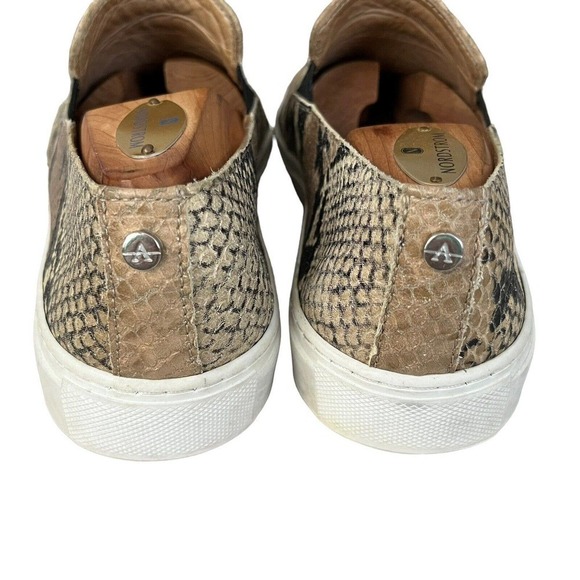 Aquatalia Women's Orilla Size 9 Sneakers Snake Embossed Leather Slip On - Picture 6 of 14